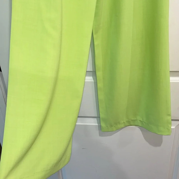 WeWoreWhat lime green wide leg pant suit and jacket size 4 - Picture 11 of 16